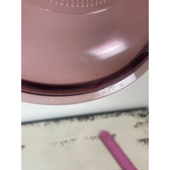 Pyrex Cranberry Colored Glass Lid - Picture 4 of 4